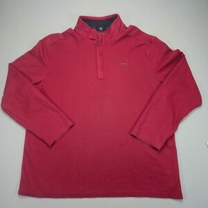 Calvin Klein 1/4 Zip Pullover Long Sleeve Ribbed‎ Casual Top Men's XXL